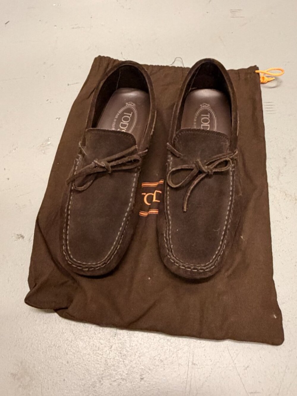Tod's Gommino City Drivers/Loafers, Brown Suede, Men's 8